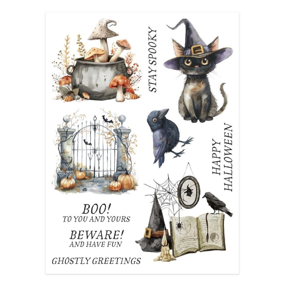 Spellbinders Rub-On Sheets Stay Spooky