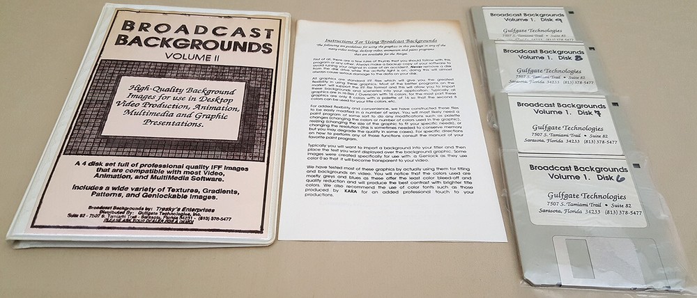 Broadcast Backgrounds Volume II ©1990 Gulfgate Technologies for Commodore Amiga