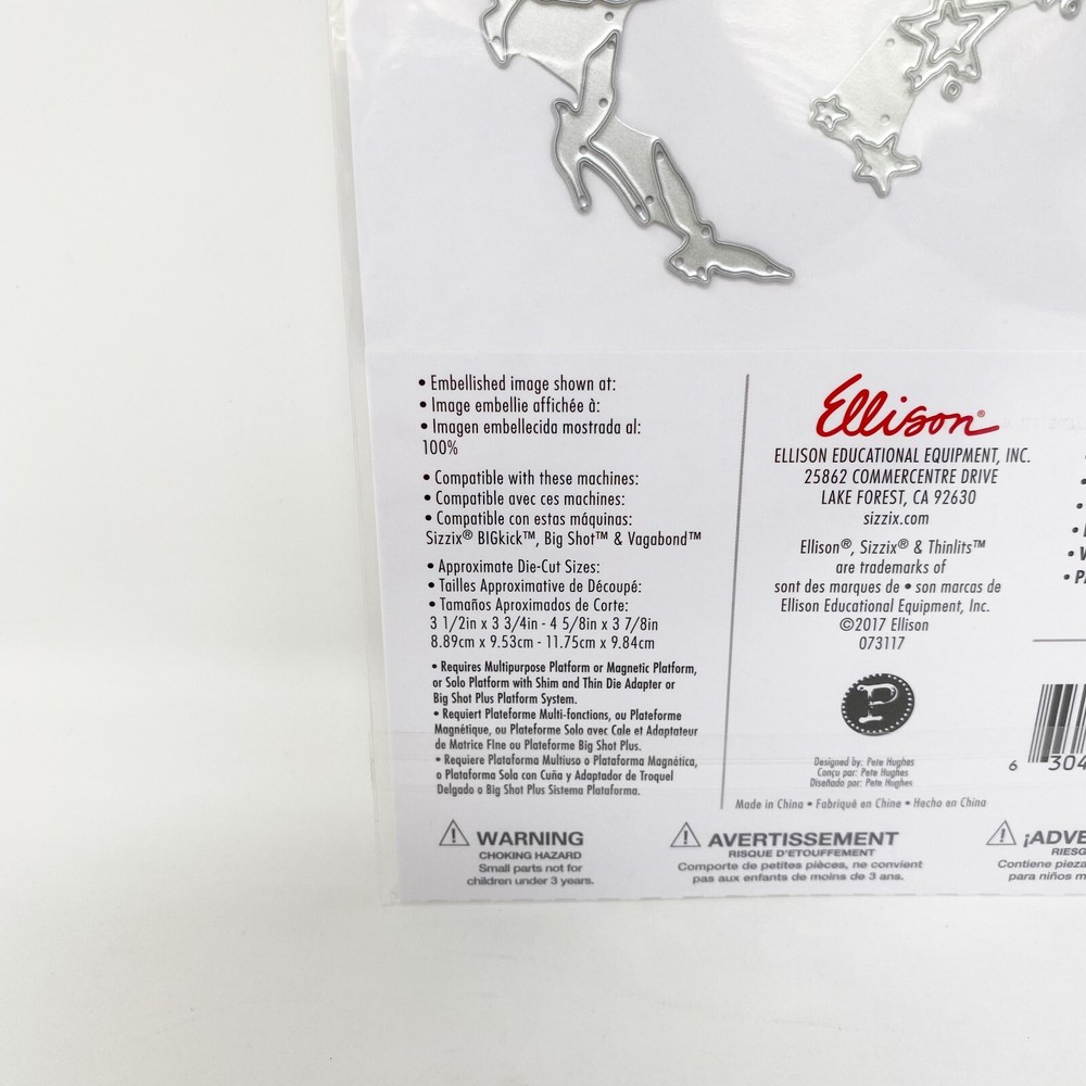 Sizzix Thinlits Birds Stars Pete Hughes Cutting Dies 662673 NEW