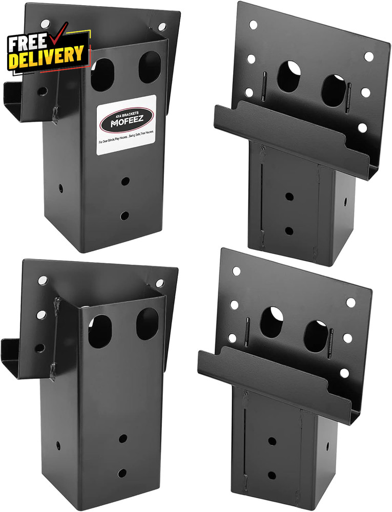4 Pack 4x4 Compound Angle Brackets for Deer Stand Hunting Blind Shooting
