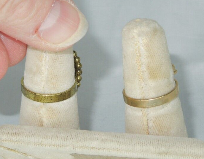 2 Ring Blanks Settings Cabochon Adjustable Antique gold Plated Brass 86O