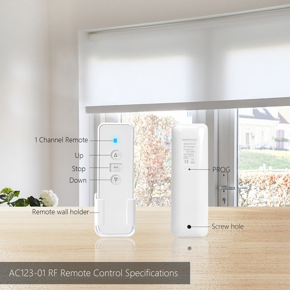 AC123-06D RF Transmitter, Blinds Remote Control Multi-Channel For AOK, Sortfle