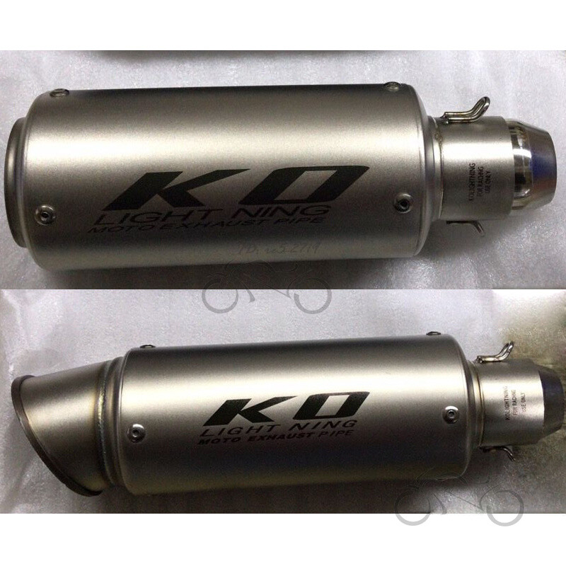 51mm Motorcycle Exhaust Tips Pair Universal Muffler Tail Pipe Left/Right System