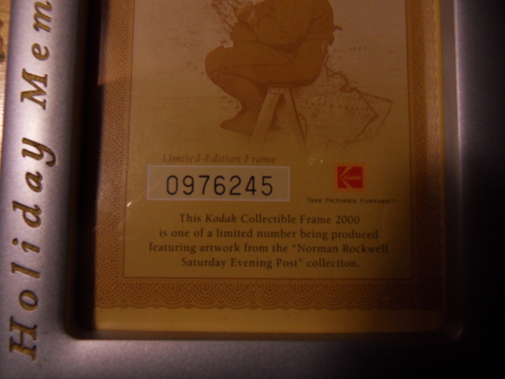 Kodak Frame Collectible Memories 2000 5x7 (Numbered) Frame