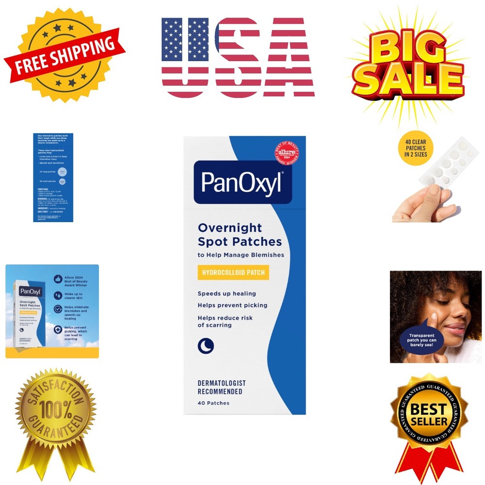 PM Overnight Spot Patches, Advanced Hydrocolloid Healing Technology, Fragranc...