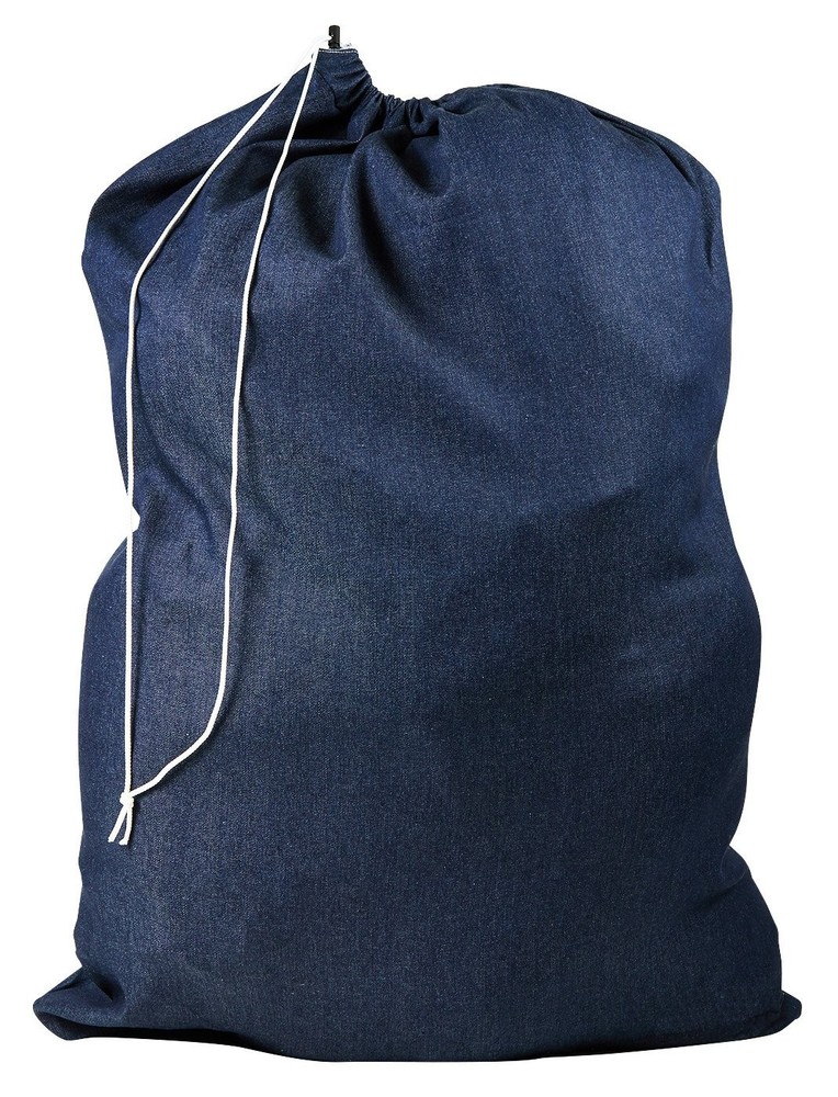 Laundry Bag - Locking Drawstring Closure and Machine Washable. Large, blue