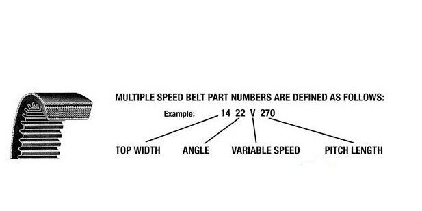 1930V541 1-13/16 X 16" X 55 Variable Speed Polyester Belt