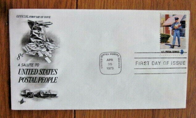MAILMAN POSTAL CARRIER 1973 FDC VF UNADDRESSED