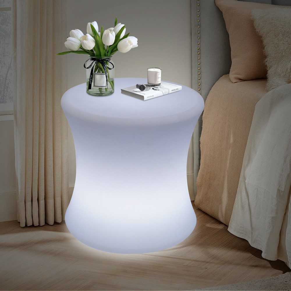 LED Light Cube Stools Chair 16 Colors Changing Rechargeable w/Remote Control