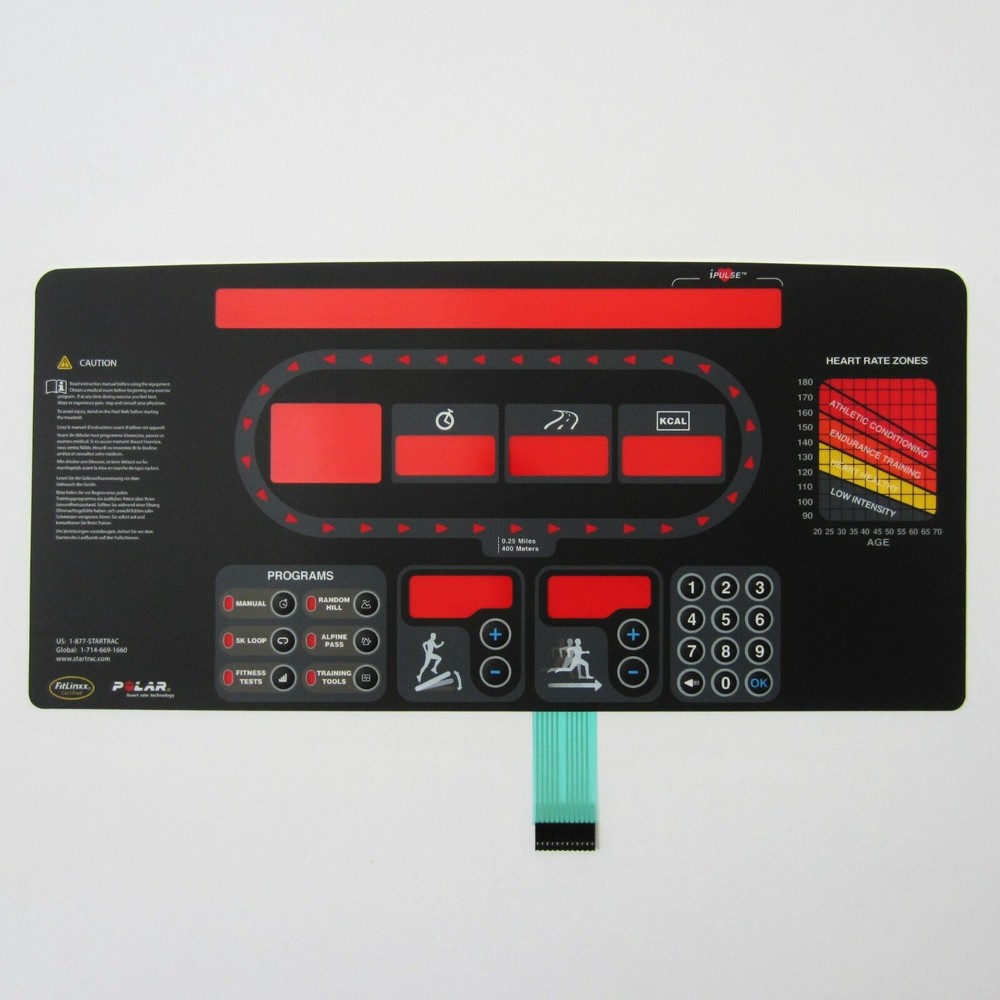 Star Trac E-TR GEN 2 Treadmill Replacement Overlay/Keypad