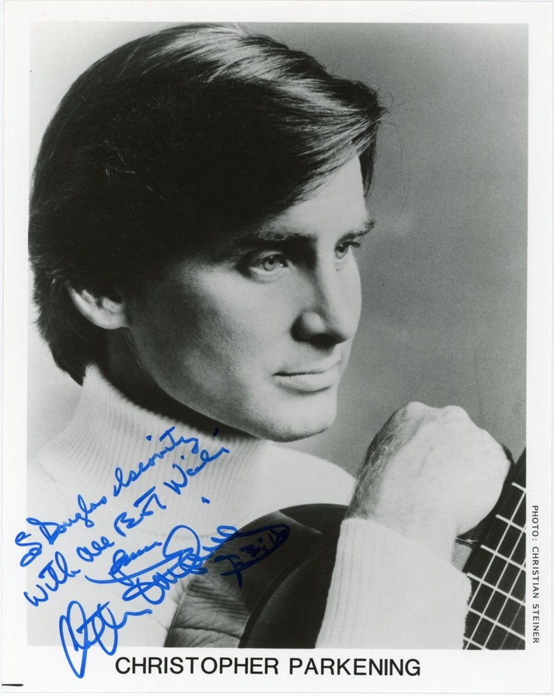 Christopher Parkening- Signed B&W Photograph