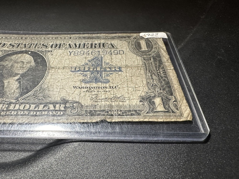 1923 $1 ONE DOLLAR “HORSE BLANKET” SILVER CERTIFICATE LARGE NOTE