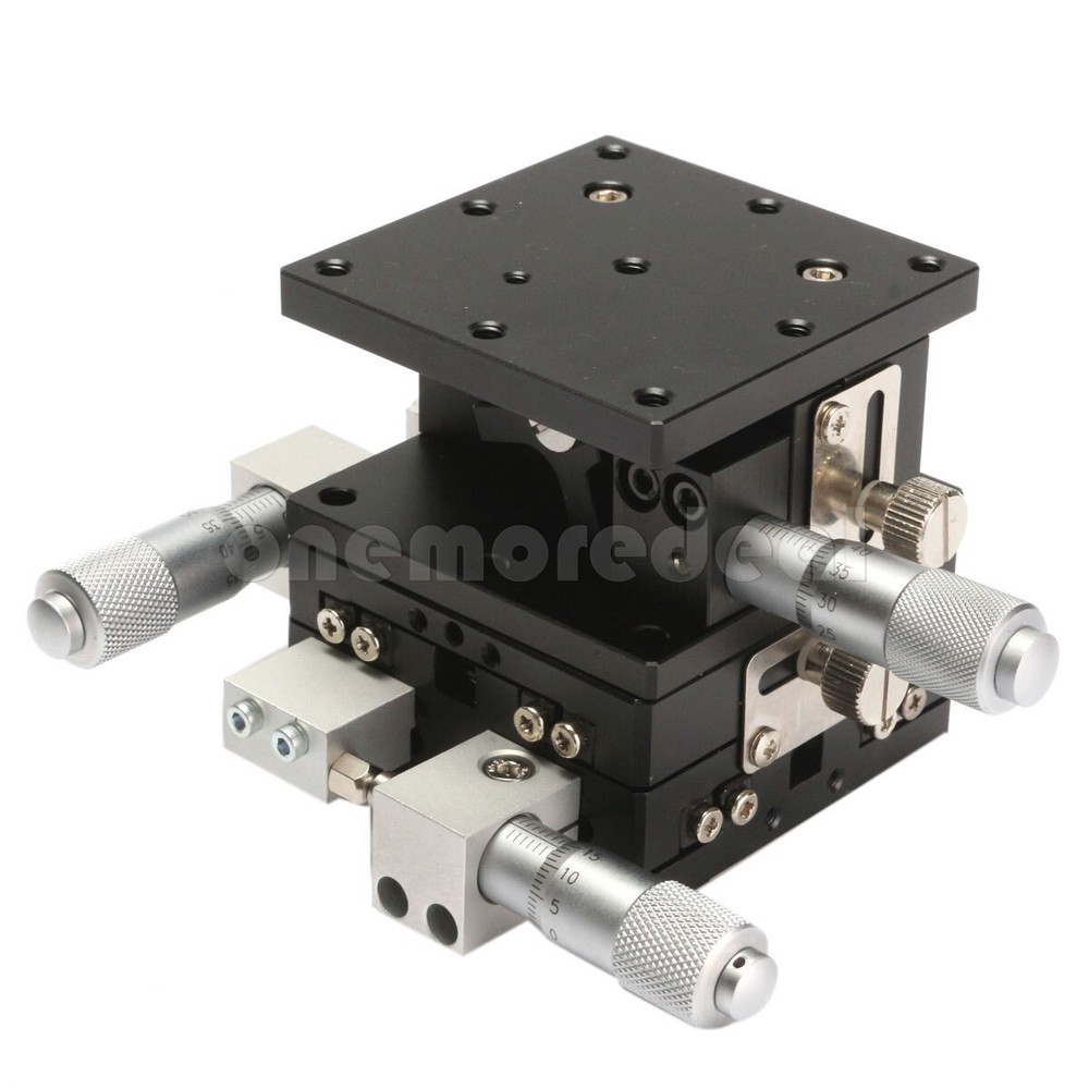 60x60mm 3Axis Linear Stage Trimming Platform Bearing Tuning Sliding Table