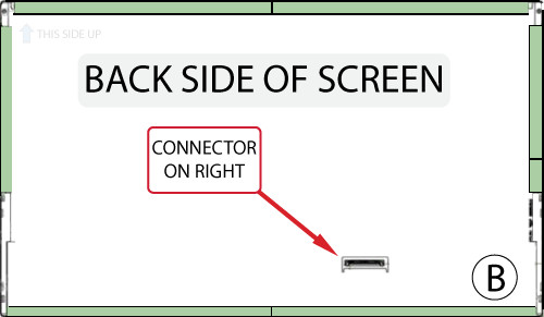 LCD SCREEN FOR B173RW01 V.0 BOTTOM RIGHT CONNECTOR 17.3