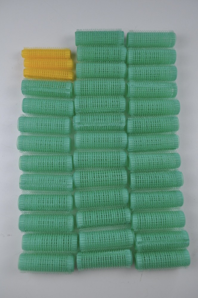 Vintage Rollers LOT Green Plastic Mesh 36 - Free Shipping