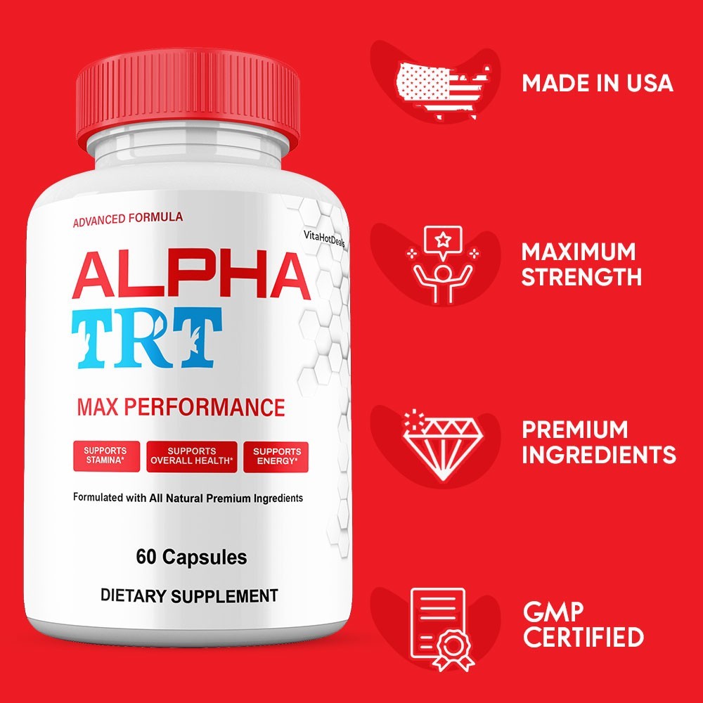 Alpha TRT Capsules for Men, Maximum Strength Formula, AlphaTRT (5 Pack)