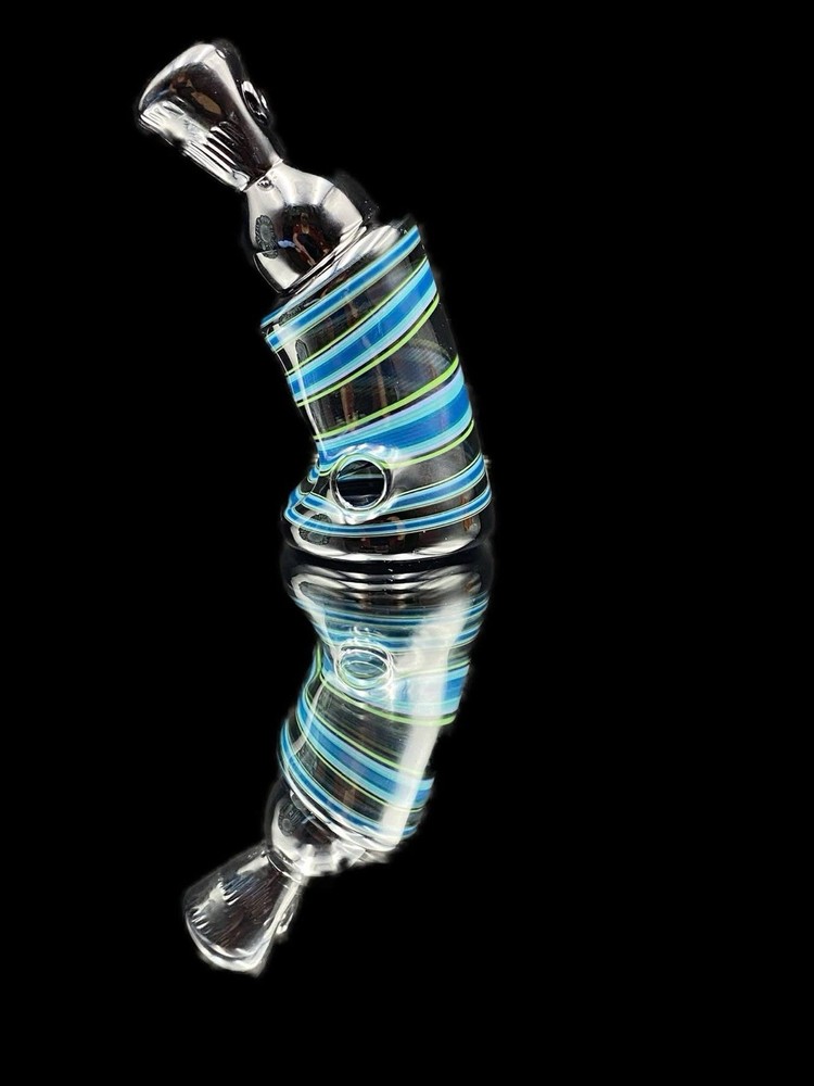 Spray Paint Can Pipe With Linework Hand Made American Glass