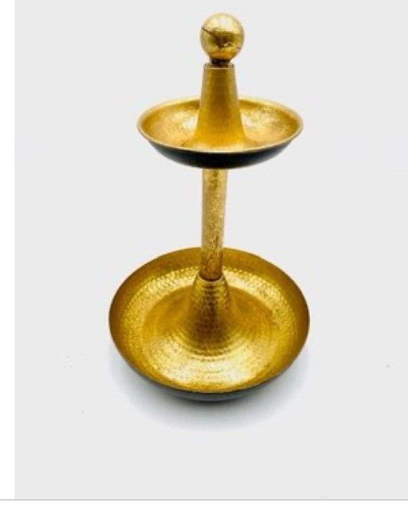 Pier One 2 Tier Center Handled Server - Elegant Black & Gold For Tid Bits