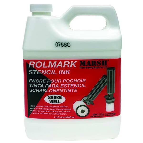 Stencil Ink, White, Container Size: 1 qt 20923