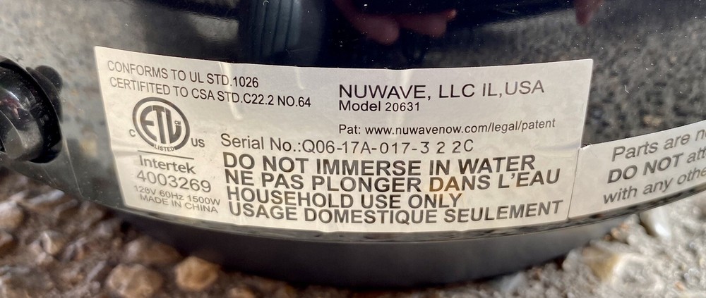 NuWave Pro Plus Infrared Oven Replacement Power Motor Head Top 20631 Working