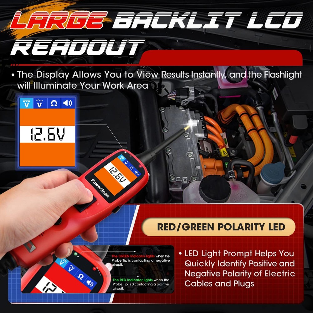 Autel Powerscan PS100 Car Power Circuit Tester Electrical System Diagnostic Tool