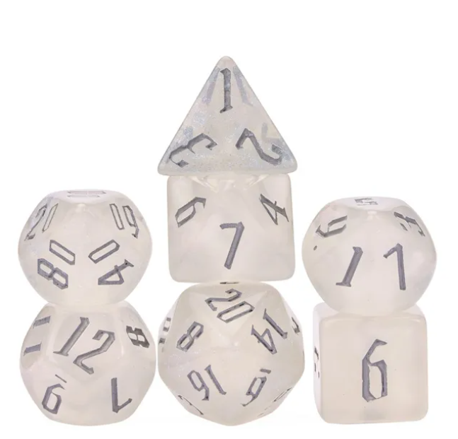 Shimmering Opal Dice Set | Poly RPG DnD Dungeons Dragons AD&D Pathfinder d20