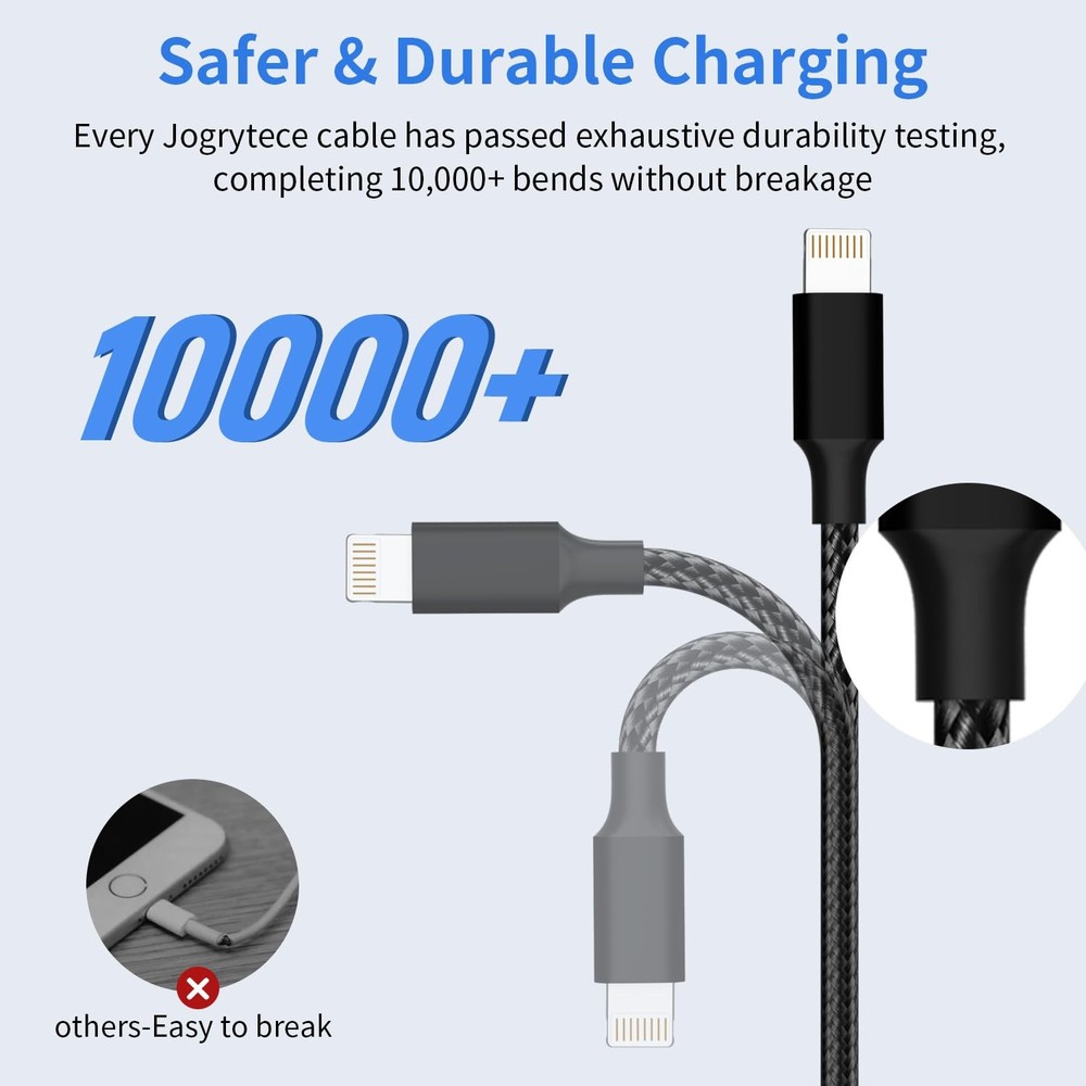 Travel Essentials,Dual Type-C 3 in 1 Multi Charging Cable, 4 FT 4FT, Black