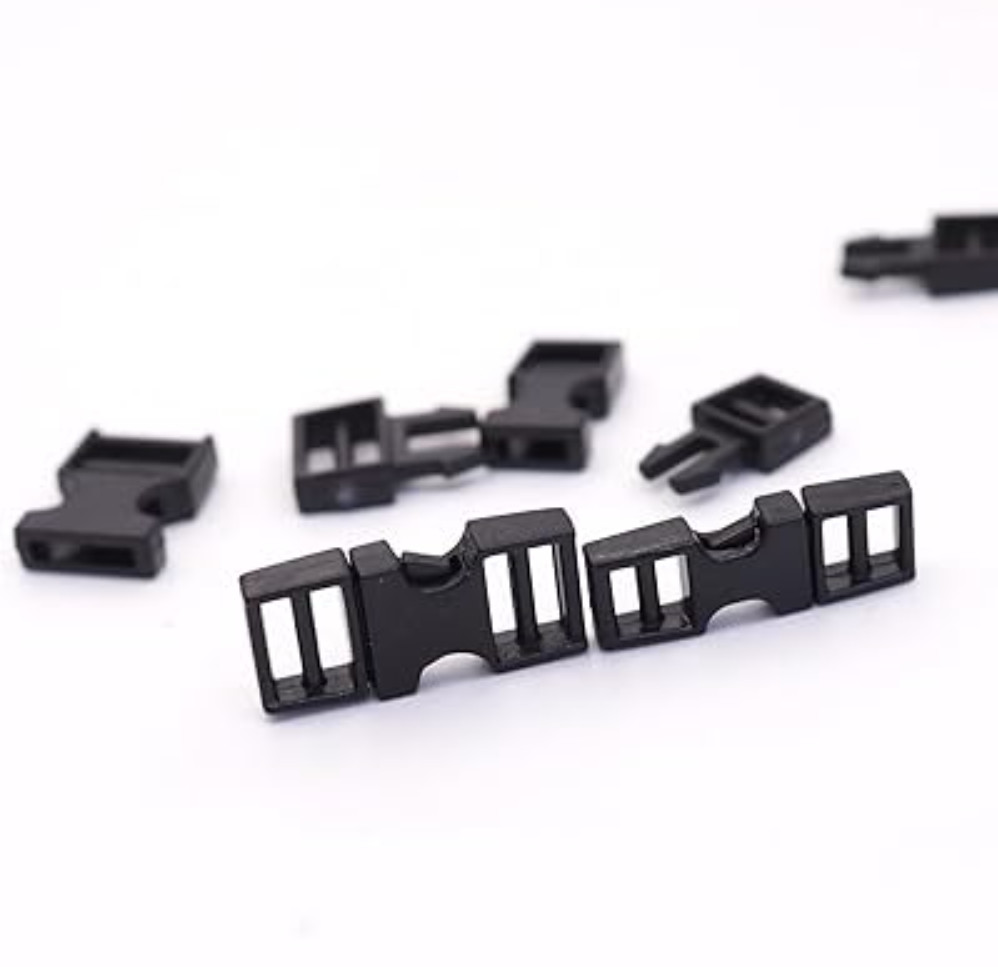 50PCS Mini Plastic Contoured Side Release Buckles for DIY Handmade Tiny Clothes