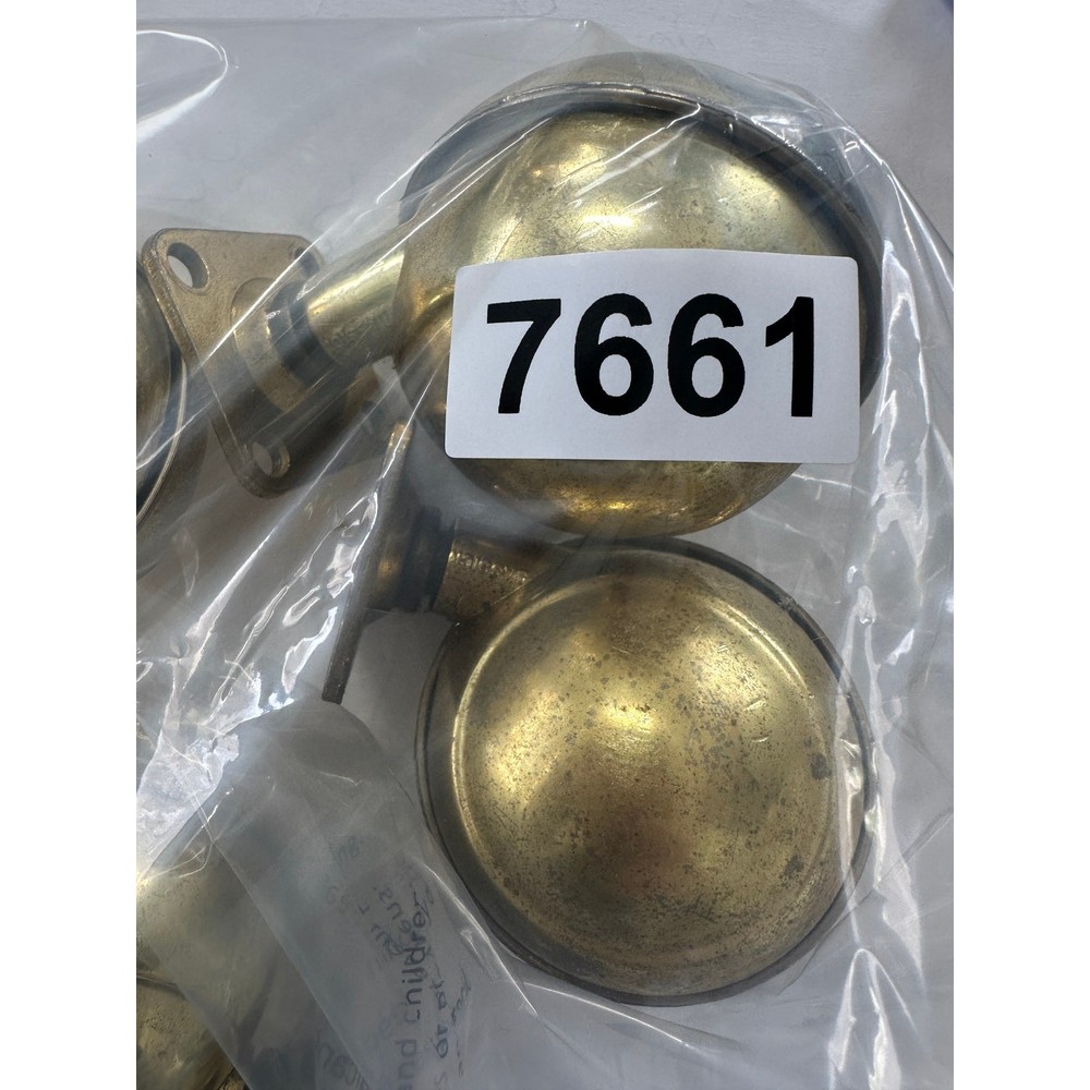 Vintage 4 Brass Wheel Sphere Caster Set 2" Wheel Diameter