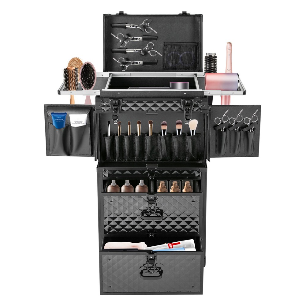 Rolling Cosmetic Case Hairdressing Rolling Case Makeup Rolling Train Case