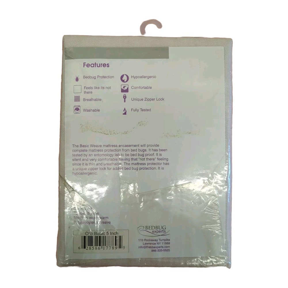 BEDBUG Experts Zippered Mattress Encasement bedbug proof Waterproof Crib