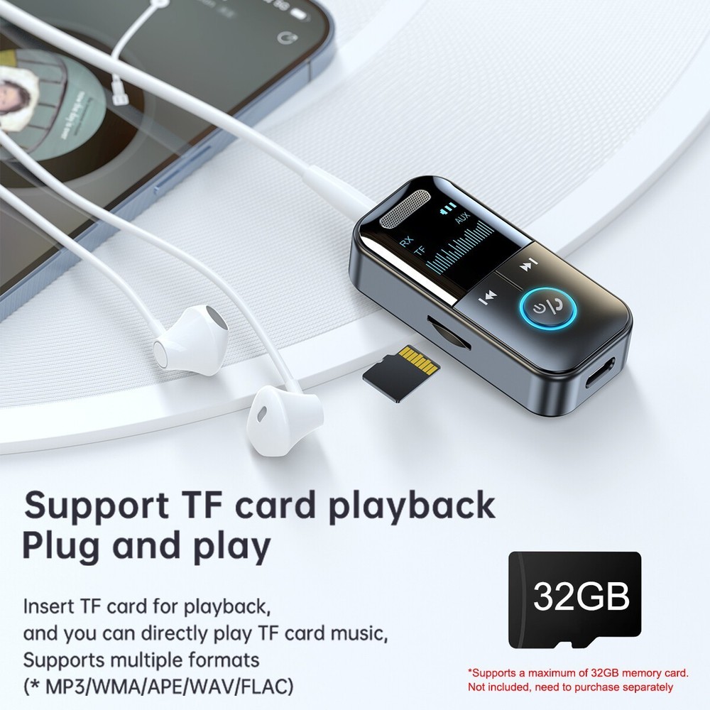 4 in1 Bluetooth Audio Adapter Wireless Receiver Transmitter MP3 Player 3.5mm Aux