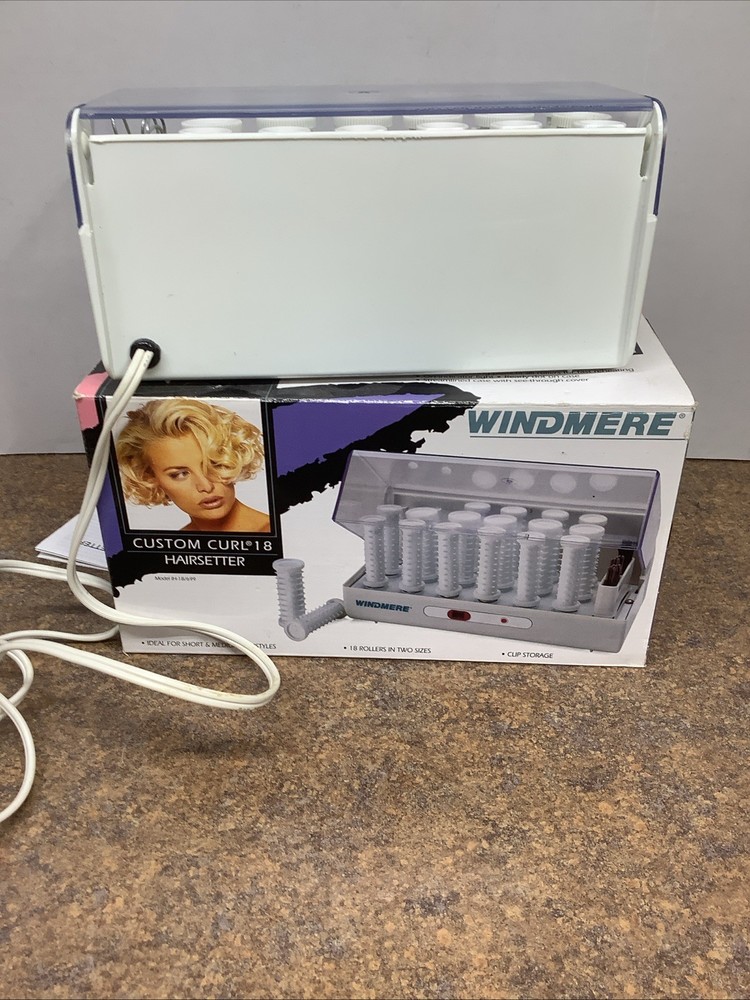 VTG Windmere Hot Rollers Hairsetter Custom Curl 18 Rollers Tested Works No Box