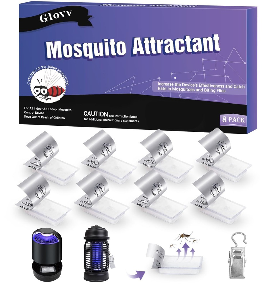 8 Pack Mosquito Attractant Refill, Mosquito Lure for Bug Zapper & Fly Traps, ...