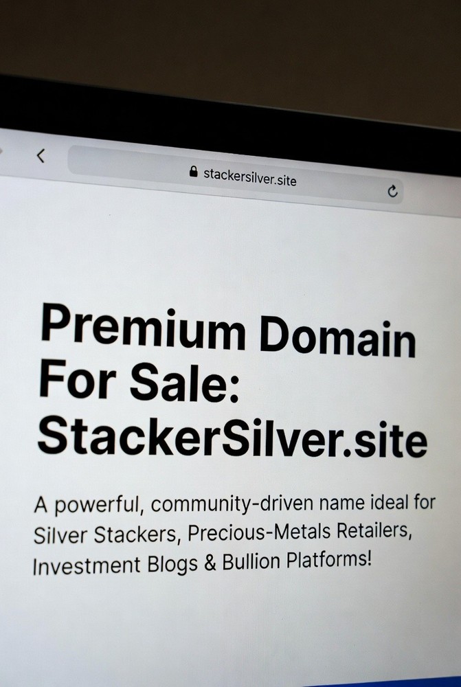 Precious Metals Domain | StackerSilver.site  | Silver Stacking, Bullion, Prepper