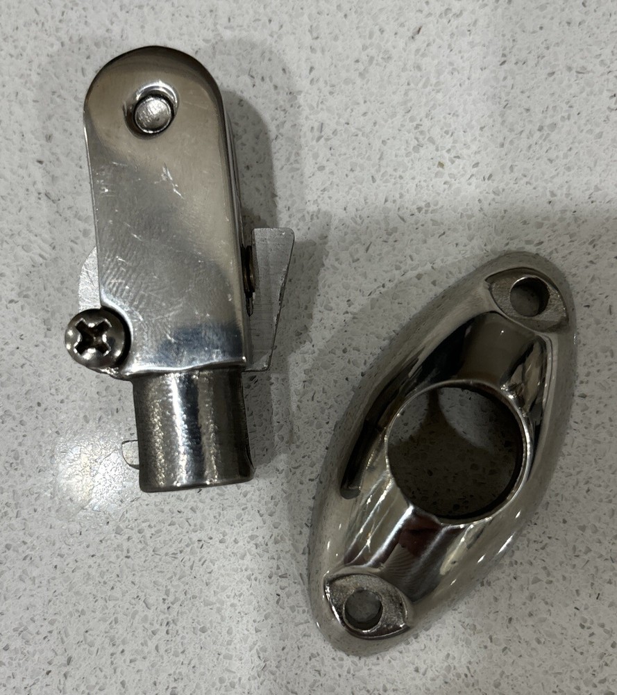 Surface Mount QUICK RELEASE Hinge Stainless Steel Bimini Marine Boat