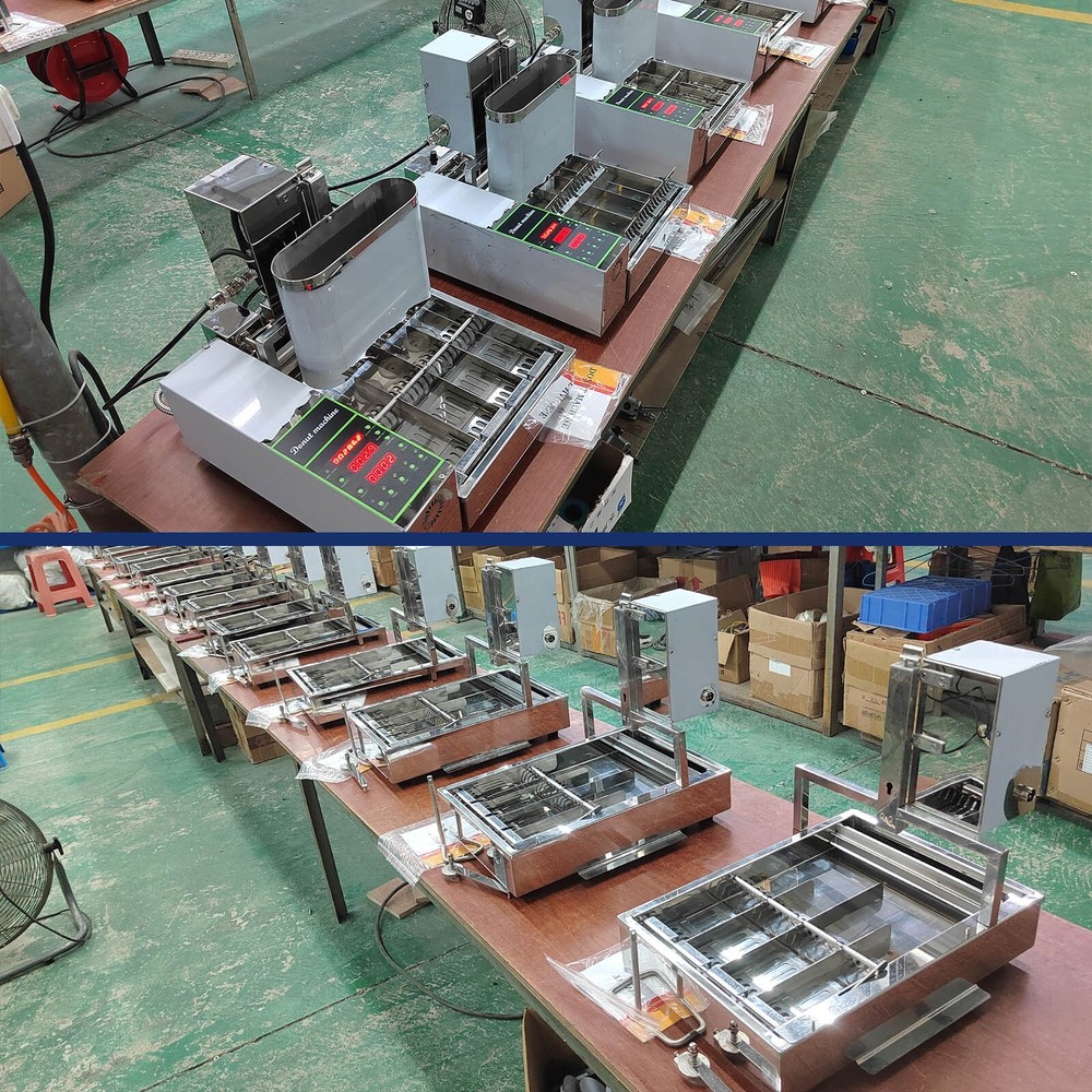 Kolice 2600pcs/hour Mini 6 rows donuts making machine frying doughnut maker