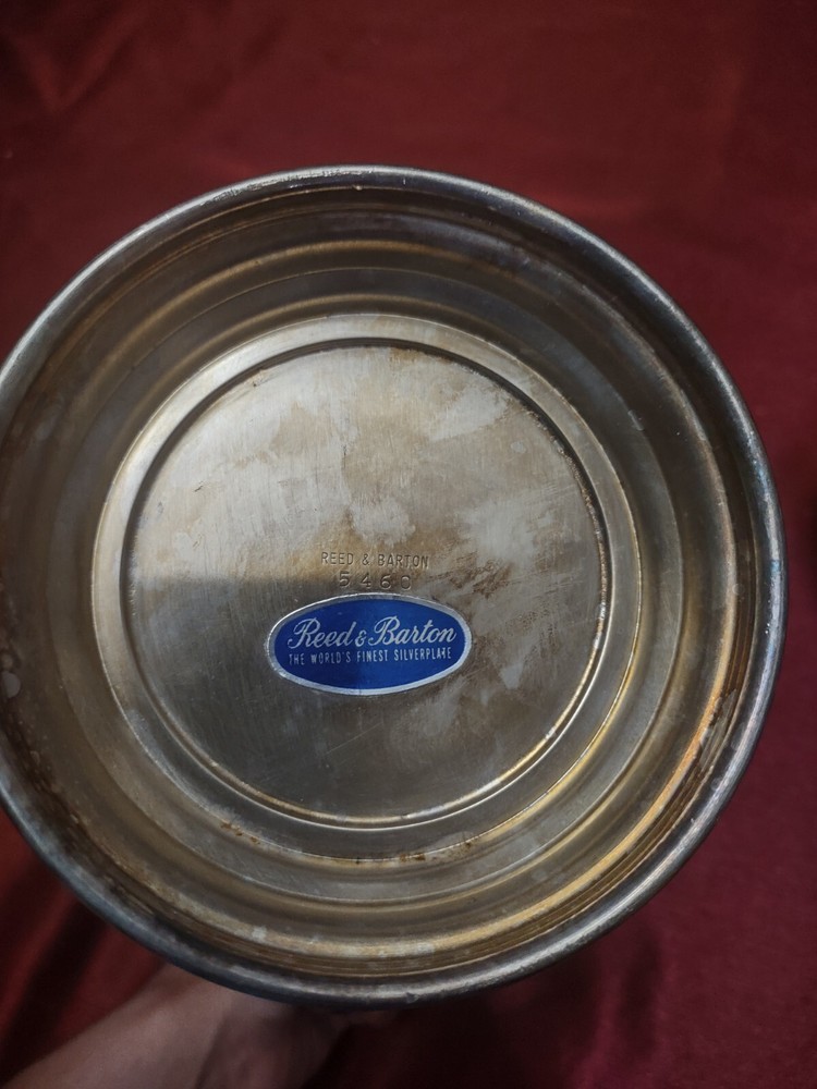 Reed And Barton MCM Silver Plate Water Pitcher Model 5460 With "R" Mono