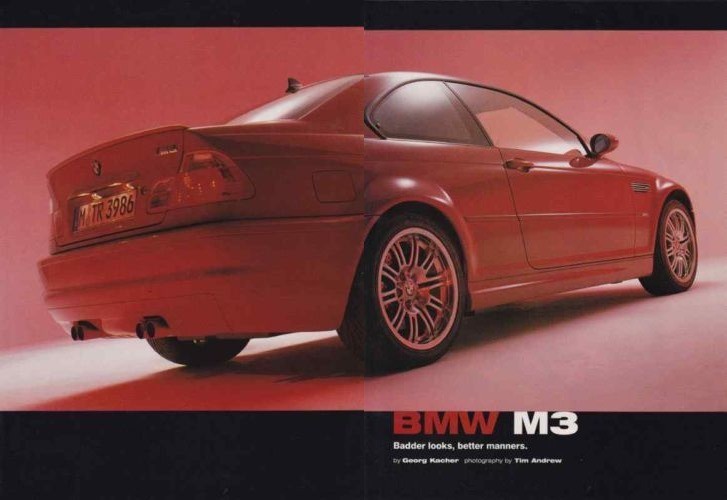 2001 BMW M3  ~  ORIGINAL 8-PAGE ARTICLE / PHOTOS / AD