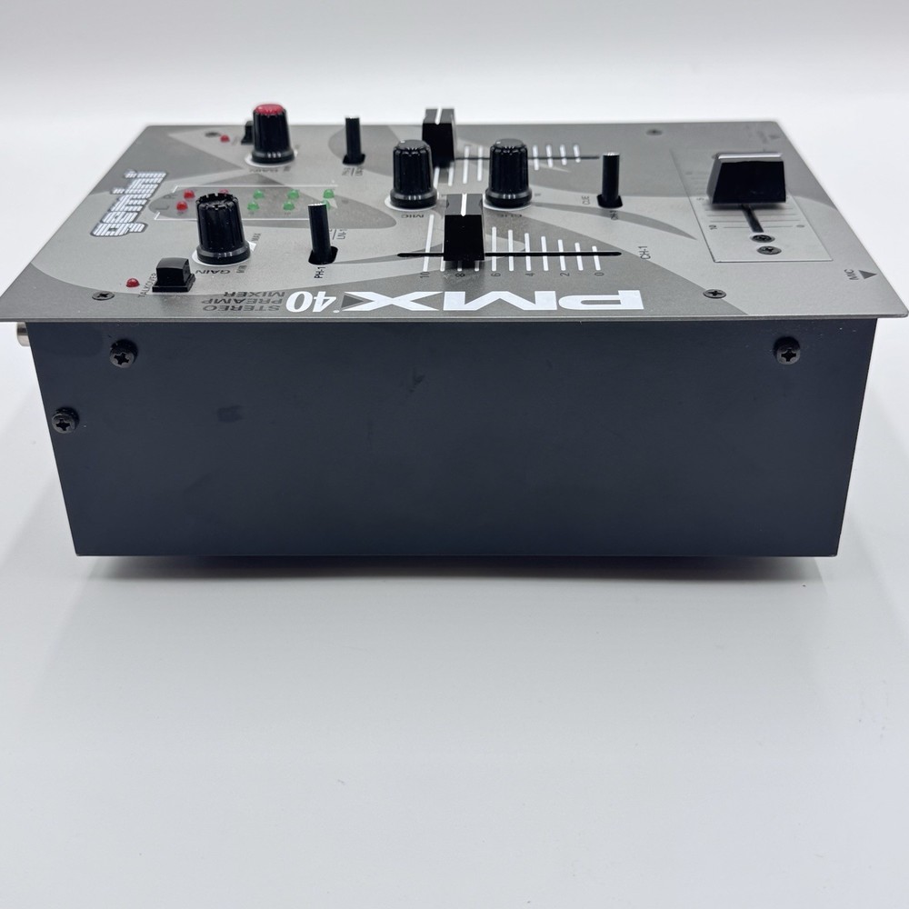 Gemini PMX-40 DJ CD Deck PMX-40 Mixer (No Cords) No Ac Adapter Light Usage EUC