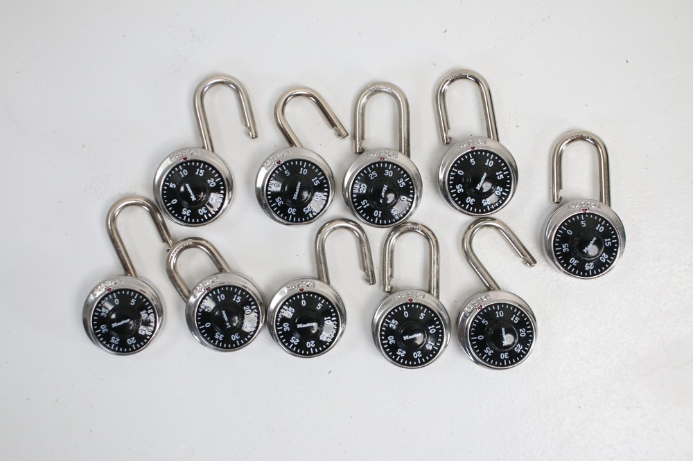 Master Lock Combination Lot of 10 Locks w/ combo