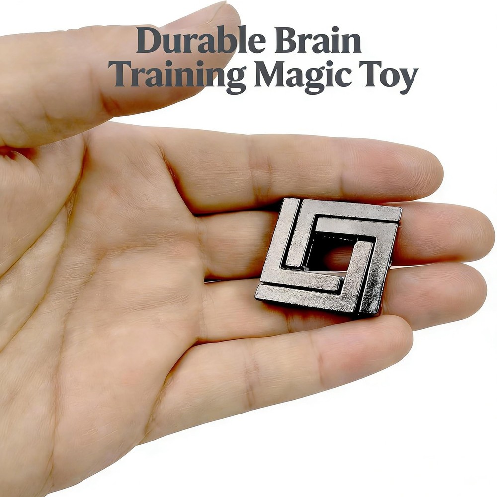 MAGIKON Traditional Brain Teaser, Classical Puzzle Magic Toy (Square Normal