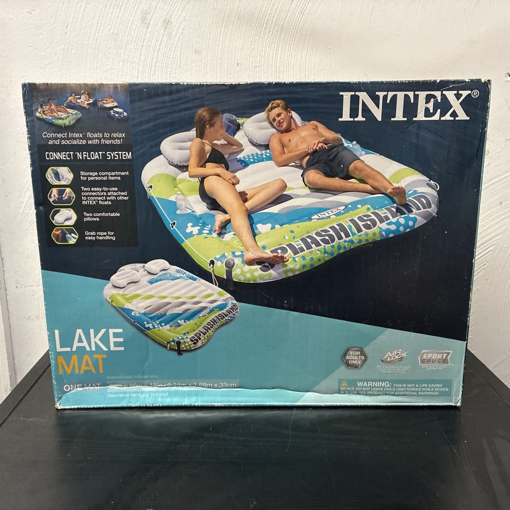 INTEX 56838WL Inflatable Floating Water Lounge: Soft Fabric Handles 🆕