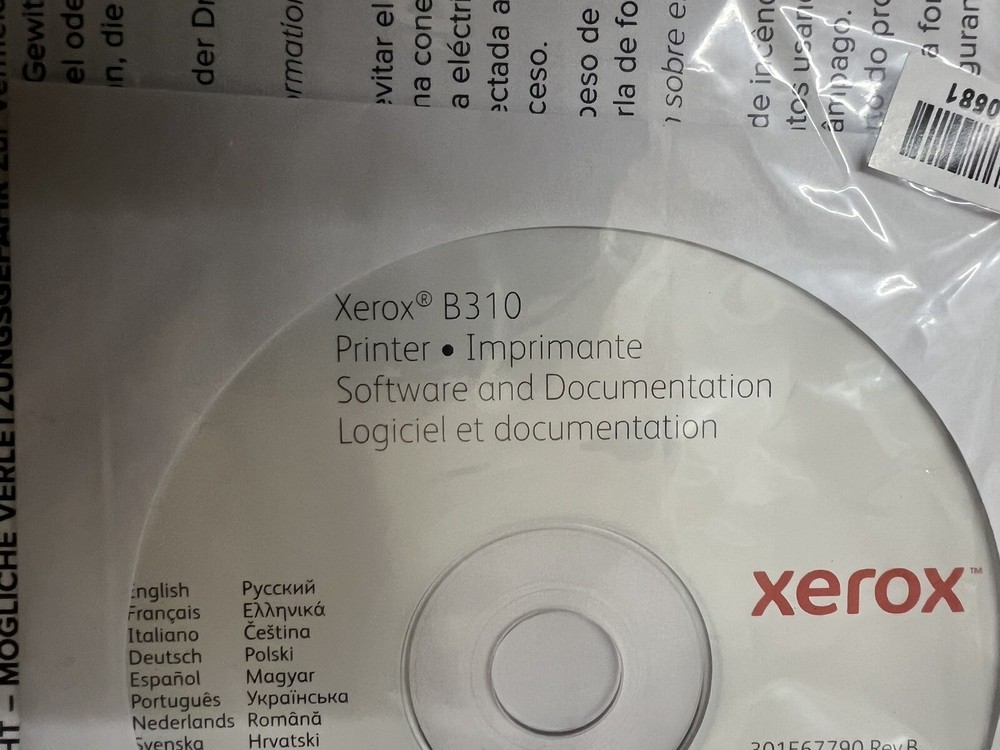 XEROX B310 Software & Documentation