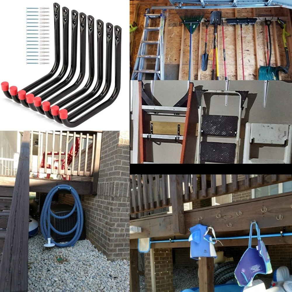 8 Pack Heavy Duty Garage Storage Wall Utility Hooks