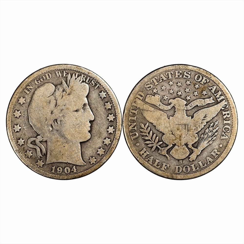 1904S Barber Half Dollar 50C Raw