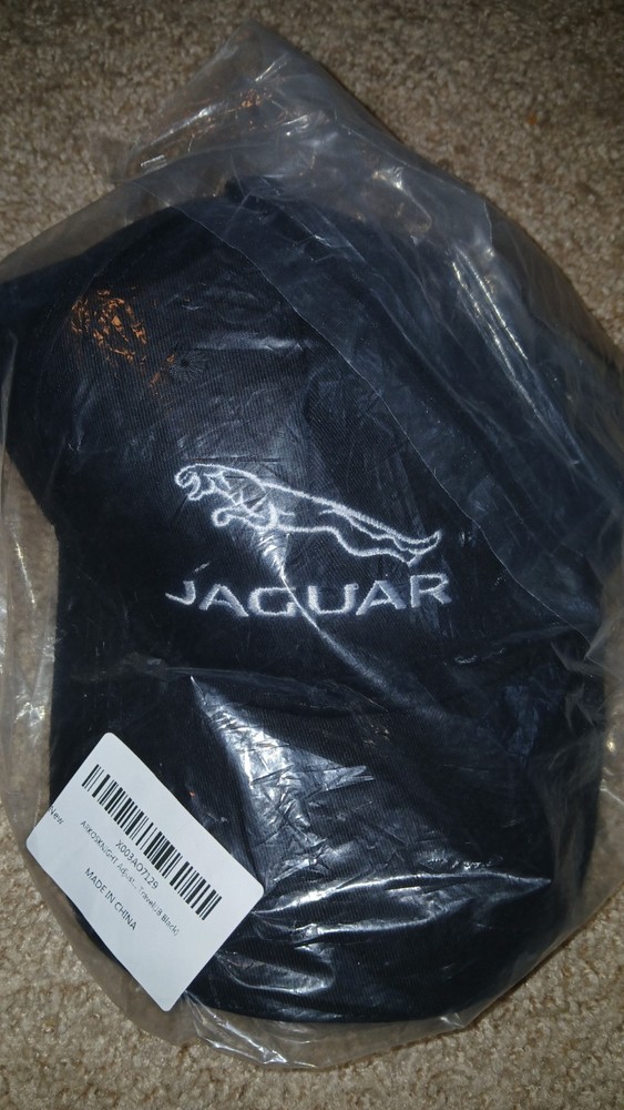 JAGUAR-EMBROIDERED HAT-ADJUSTABLE-NEW-BLACK
