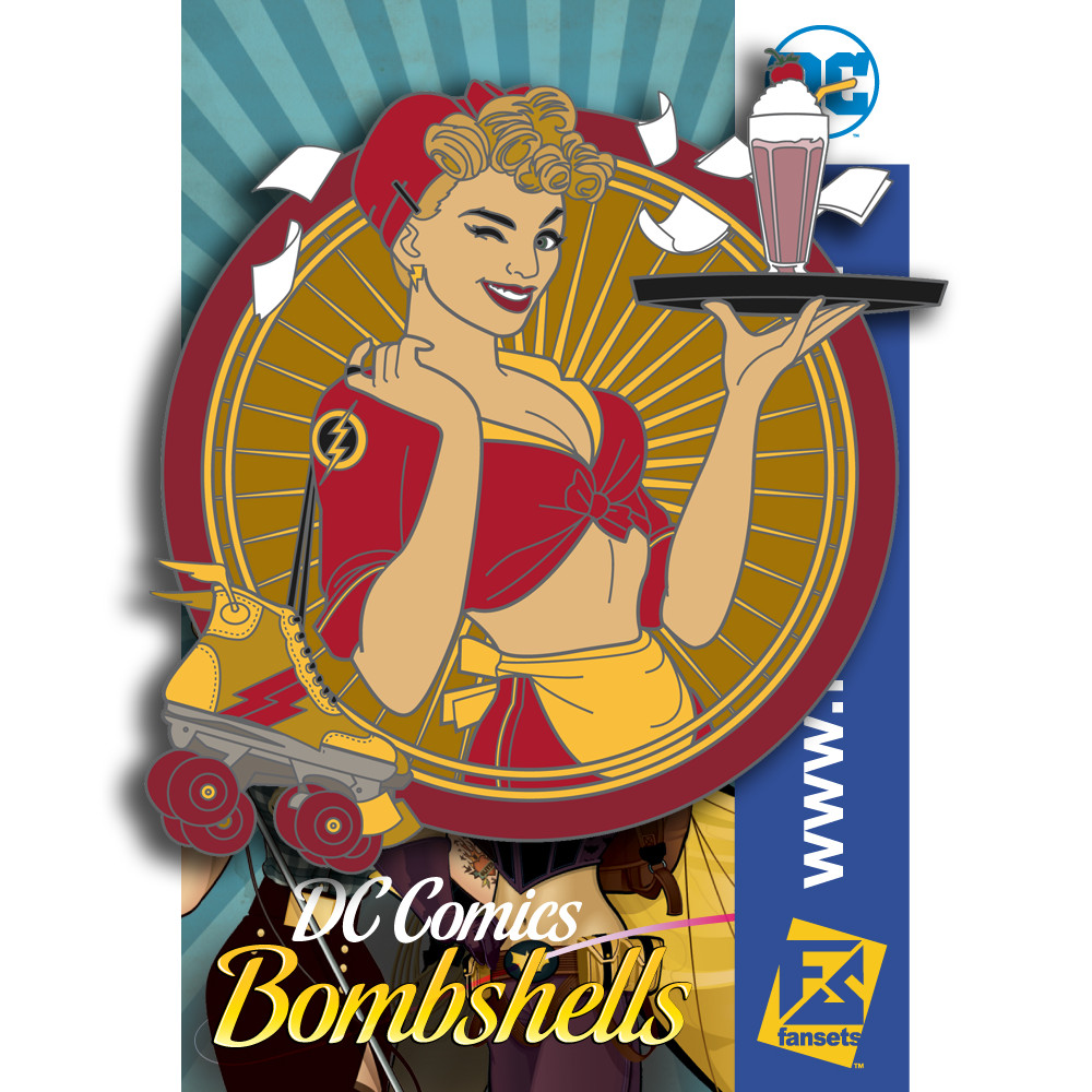 DC Comics Bombshells JESSE QUICK Badge #197 UNRELEASED