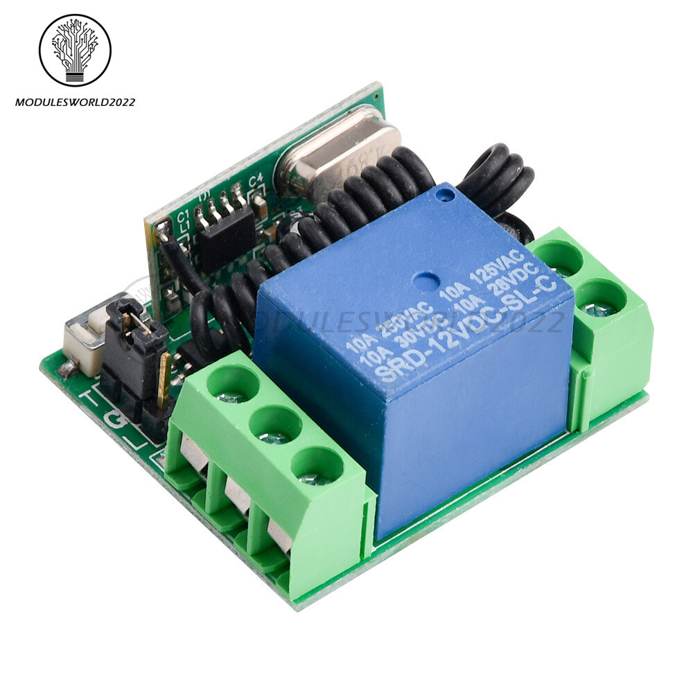 DC 12V 10A Relay 1CH Wireless RF Remote Control Switch Transmitter+ Receiver