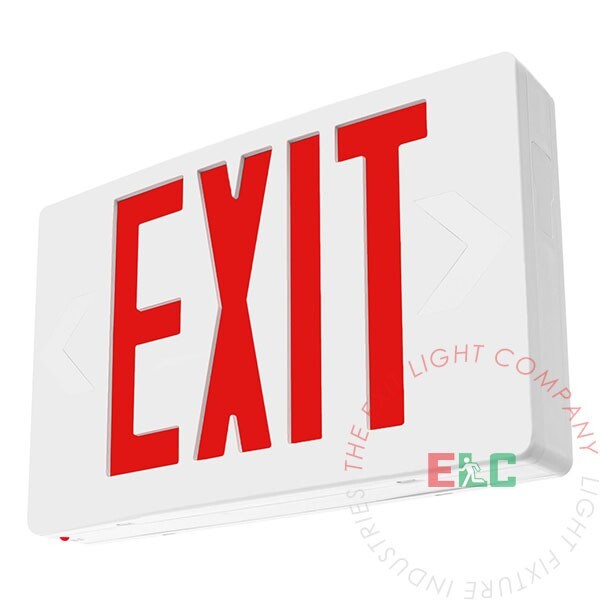 LFI Lights | Red LED Exit Light Sign | UL | LED-R-W-BB